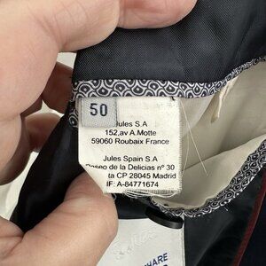 JULES jacket blazer sport coat one button business slim fit navy blue US 36S